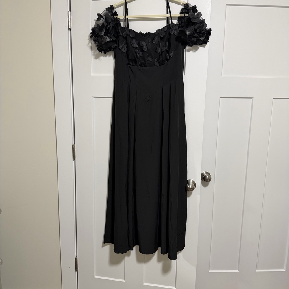 Elegant Black Off-Shoulder Dress